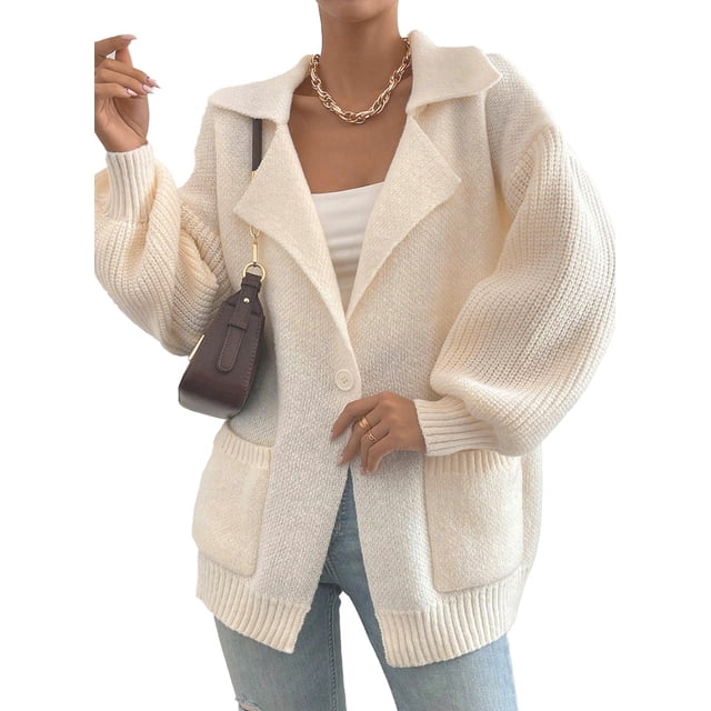 Eytino Womens Sweater Cardigan Sweaters for Women V Neck Open Front