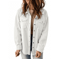 thumbnail image 1 of Eytino Denim Jacket for Women Long Sleeve Boyfriend Jean Jacket Loose Coat White L Female, 1 of 11