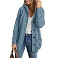 thumbnail image 1 of Eytino Hooded Cardigan Sweaters for Women Long Sleeve Button Down Knit Sweater Coat Outwear with Pockets, 1 of 9