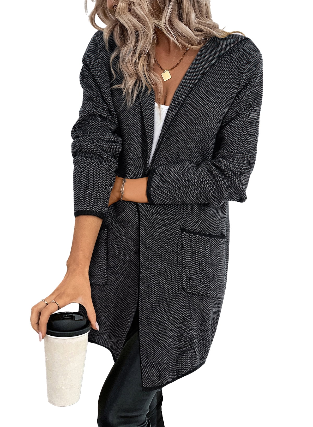 Eytino Hooded Cardigans for Oversized Women Cardigan Sweaters Open ...