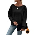 thumbnail image 1 of Eytino Sweaters for Women Long Sleeve Crewneck Pullover Tops Business Casual Batwing Knitted Blouses, 1 of 12