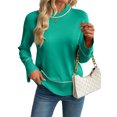 thumbnail image 1 of Eytino Sweaters for Women Oversized Crewneck Long Sleeve Drop Shoulder Pullover Top Casual Loose Fit Fall Winter Sweater, 1 of 9