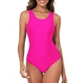 thumbnail image 1 of Eytino Swimming Suits for Women One Piece Swimsuit for Women Racerback Bathing Suit Full Coverage Athletic Sports Training Slimming Swim Suit Modest Womens Swimwear Pink 2XL, 1 of 9