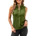 thumbnail image 1 of Eytino Tank Top for Women Loose Fit V Neck Workout Sleeveless Tops Dressy Casual Summer Tank Green S-2XL, 1 of 10