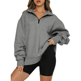 Fuzzy half zip pullover walmart top