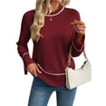 thumbnail image 1 of Eytino Women Sweaters Oversized Crewneck Long Sleeve Drop Shoulder Pullover Top Casual Loose Fit Fall Winter Sweaters, 1 of 9