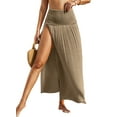 thumbnail image 1 of Eytino Women's Swimsuit Cover Up High Slit Sarong 2025 High Waisted Maxi Beach Skirt Bathing Suit Bottom Swim Coverup Khaki 2XL, 1 of 7