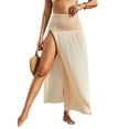 thumbnail image 1 of Eytino Women's Swimsuit Cover Up High Slit Sarong 2025 High Waisted Maxi Beach Skirt Bathing Suit Bottom Swim Coverup Beige S, 1 of 8