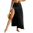 thumbnail image 1 of Eytino Women's Swimsuit Cover Up High Slit Sarong 2025 High Waisted Maxi Beach Skirt Bathing Suit Bottom Swim Coverup Black XL, 1 of 7