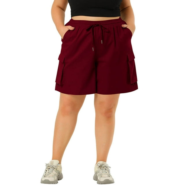 Eytino Womens Plus Size Shorts Hiking Cargo Shorts Lightweight Active