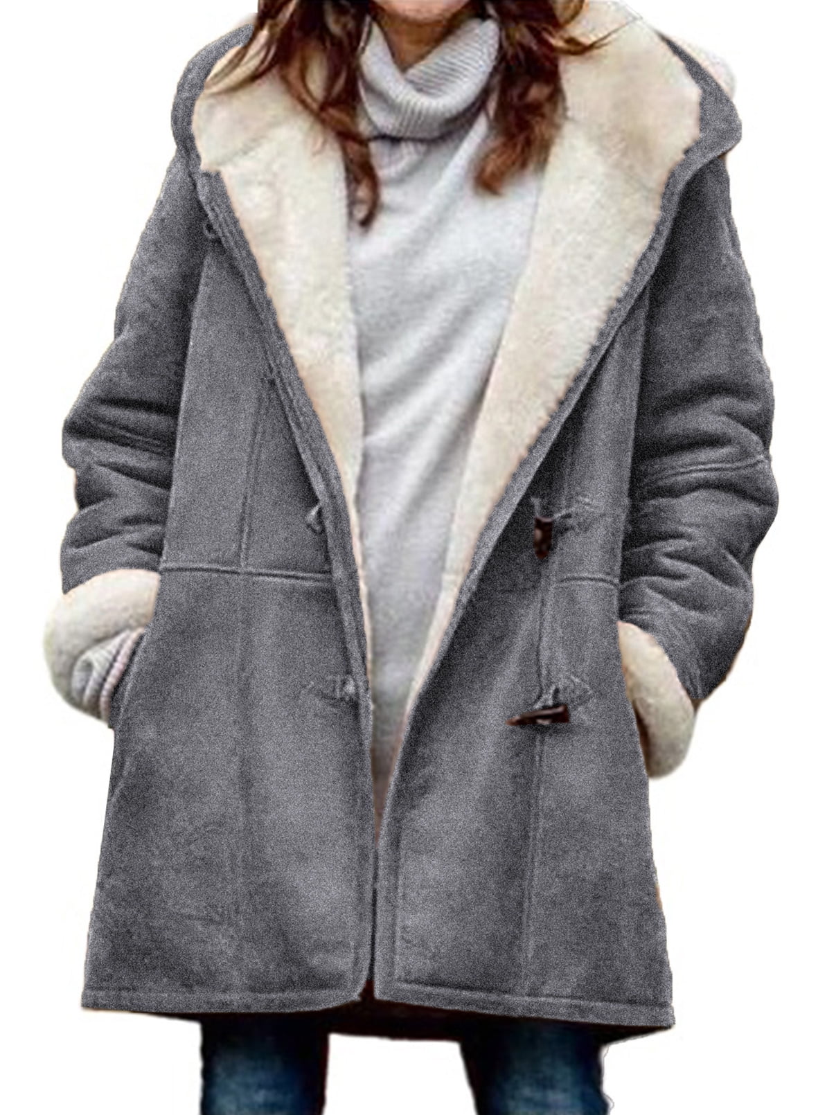 Wildflower Womens Faux-Shearling Fleece Jacket at  Women's Coats Shop