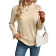 thumbnail image 1 of Eytino Womens Sweater Casual Oversized Crewneck Long Sleeve Pullover Winter Fall Loose Top Drop Shoulder Sweaters, 1 of 9