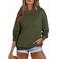 thumbnail image 1 of Eytino Womens Sweatshirt for Women Fall Long Sleeve Tops Casual Crewneck Sweatshirts with Pockets Green, 1 of 11