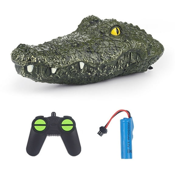 2.4GHz Remote Control Crocodile Head Boat for Pools and Lakes High Simulation Alligator Head RC Boats Prank Toys for Adults and