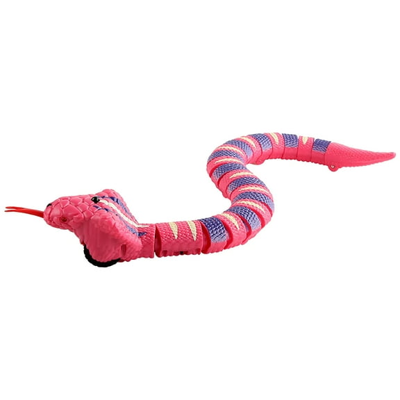 Remote Control Snake Realistic RC Snake Toy, Infrared Remote Control Snake Toys Rattle Snake Prank Toys, USB Rechargeable 17" Long Snake Scary Trick Toy Play