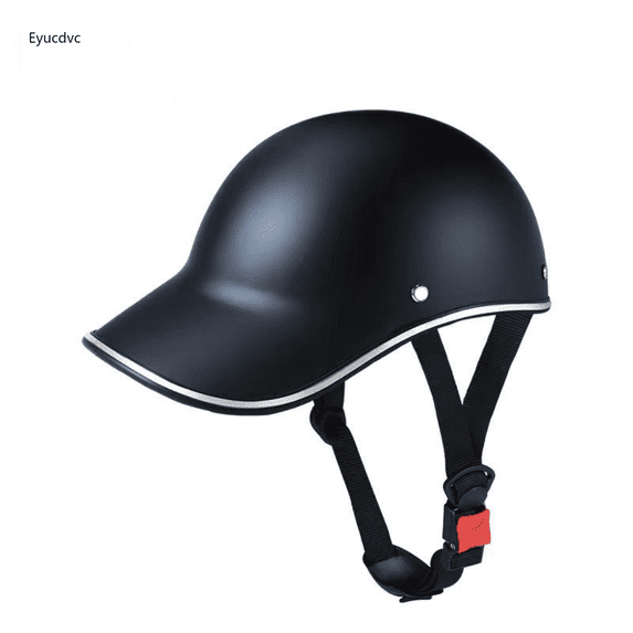 Eyucdvc Retro Baseball Cap Style Half Bike Helmet Adjustable Protective PU Headgear for Adult Men Women Cycling Scooter Riding