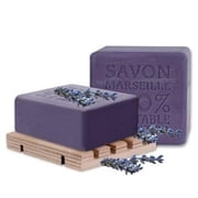 Eyup Sabri Tuncer EST-BARSOAP-LAVENDER-150G Eyup Sabri Tuncer Lavender Herbal Soap with Wooden Soap Holder 150 gr / 5.29 oz