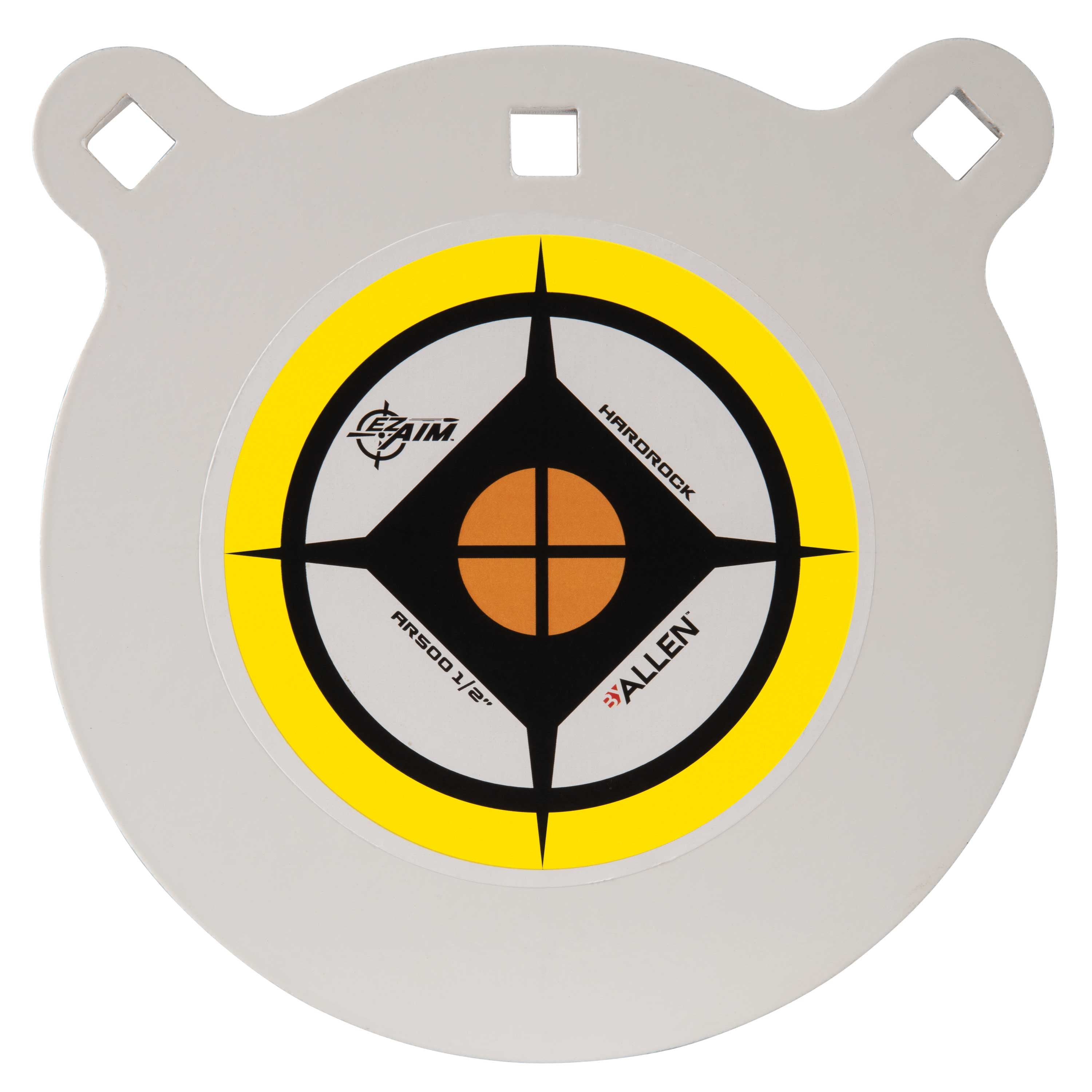 Ez Aim 8" Hardrock Ar500 Steel Gong Shooting Target, 0.5" Thick, 5.3 Lbs, White