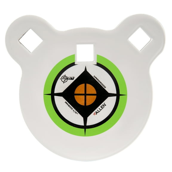 Ez Aim AR500 4" Steel Gong, Steel Shooting Target, Shooting Practice Target, White, Steel