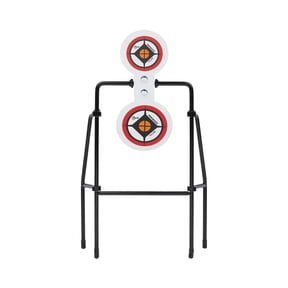 Ez Aim AR500 Spinner Target, Large Frame, White, Steel, Shooting Practice Targets, 4" Target