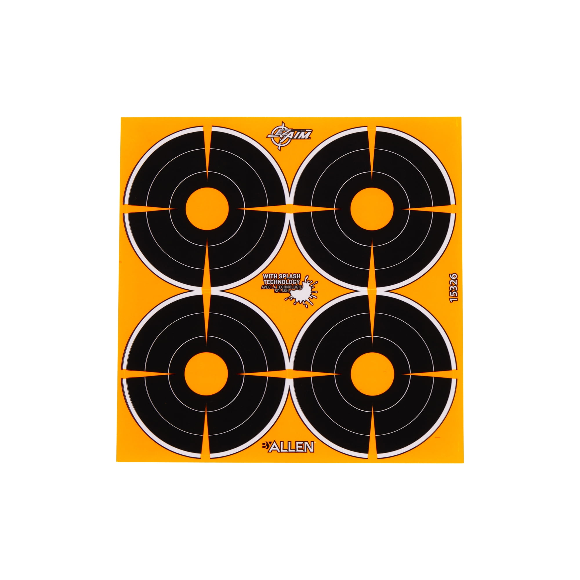 Ez Aim Adhesive Splash Reactive Paper Shooting Targets, 3 In Bullseye ...