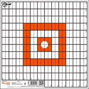 Ez Aim Paper Shooting Target, 12 In Sight-In Grid, 12-Pack, Orange & White