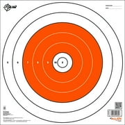 Ez Aim Paper Shooting Targets, 12 In Bullseye, 12-Pack, Orange & White