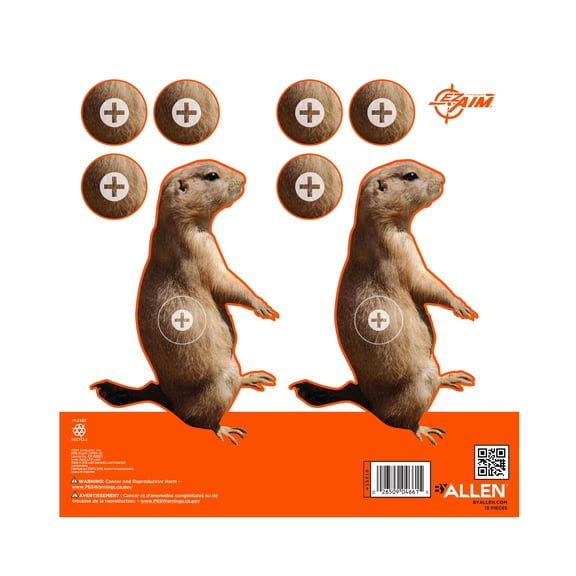 Ez Aim Prairie Dog Shooting Targets, 8 In Square, 13-Pack