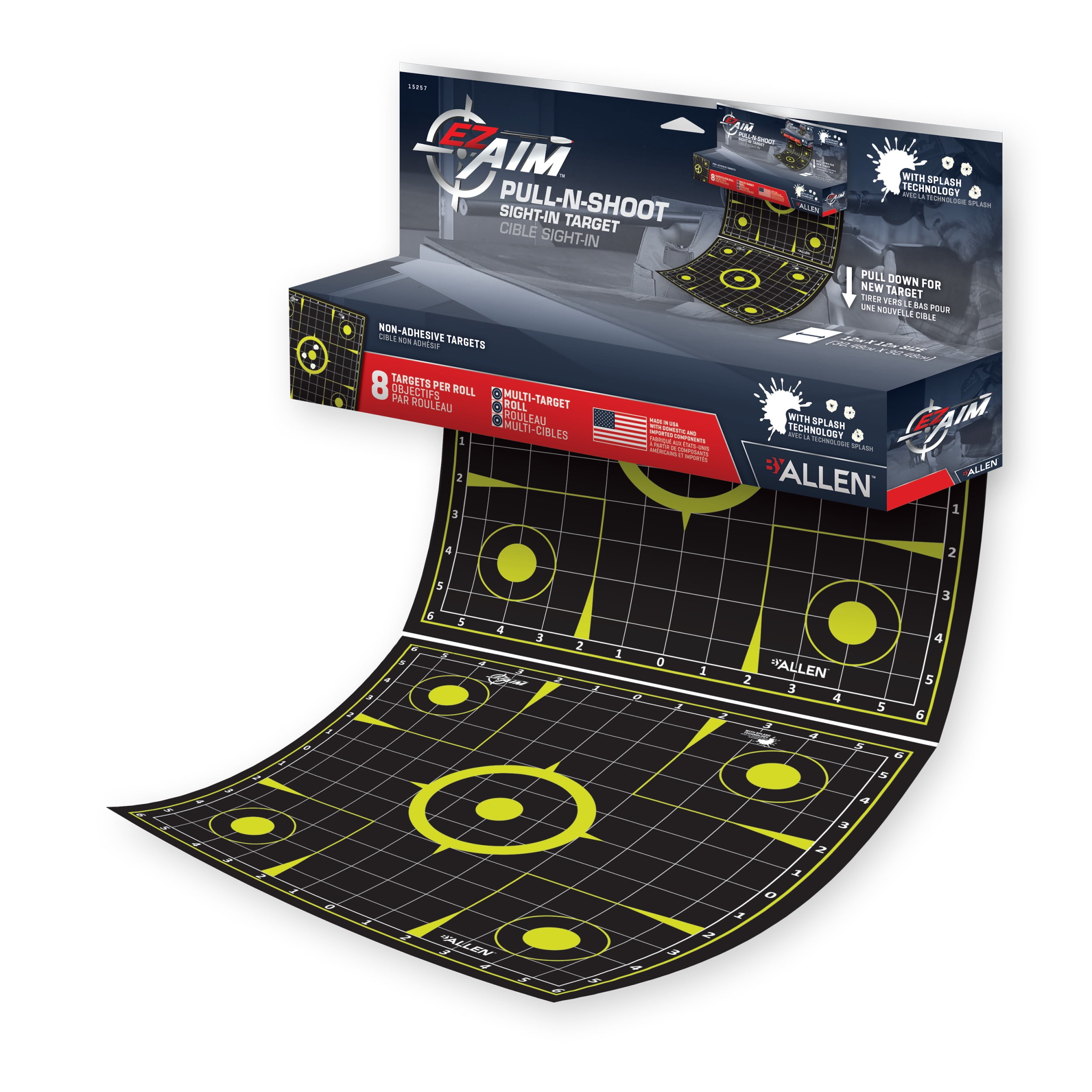 Ez Aim Pull-N-Shoot Splash Reactive Paper Shooting Targets