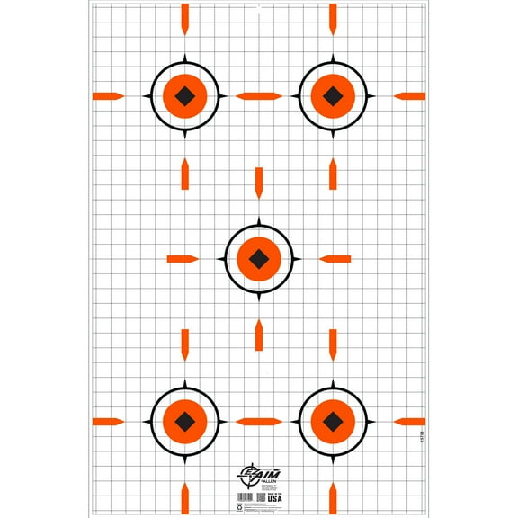 Ez Aim Sight Grid Shooting Target & Backer, Corrugated, 1-Target, 23" X 35," White