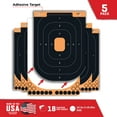 thumbnail image 1 of Ez Aim Splash Paper Shooting Targets, Handgun Trainer, 12.5" x 18.25", 5-Pack, Black, 15501, 1 of 12