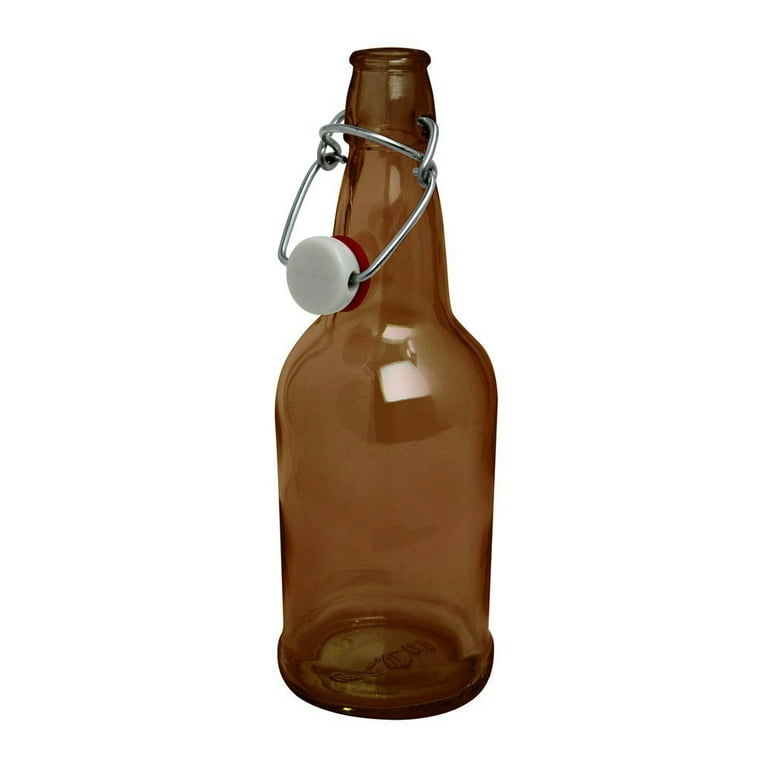 Flip Top Amber 16 oz Single Bottle (Formerly EZ Cap) – Wine and