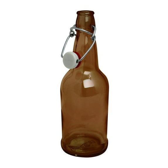 Ez-Cap Beer Bottles: Amber / 16 Oz