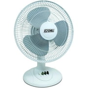 EZ-Chill 12  Table Fan with Adjustable Tilt, White