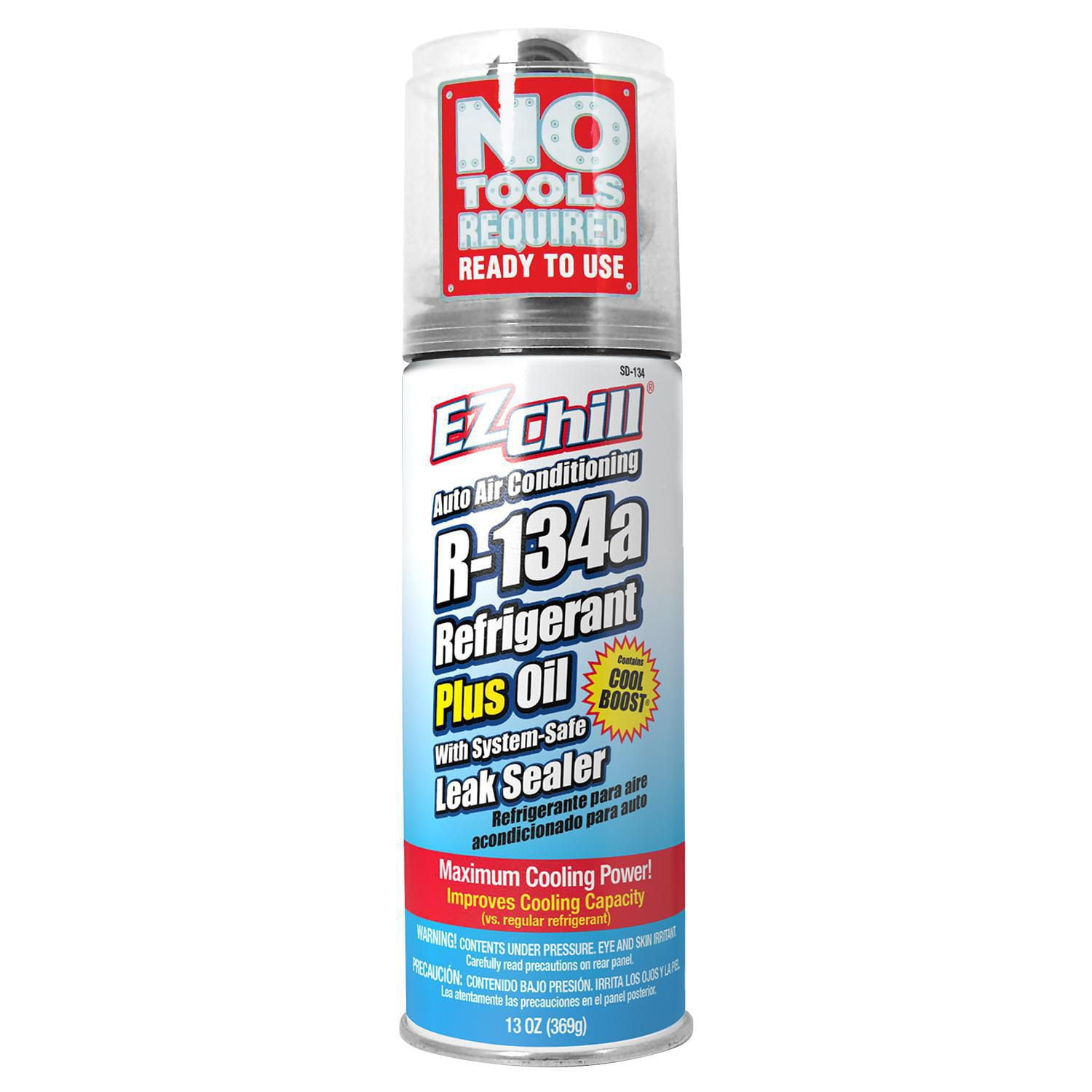 Interdynamics EZ Chill R-134a Refrigerant w/Oil & Leak Sealer - Includes hose - Not Available in WA, 13 oz can, sold by can