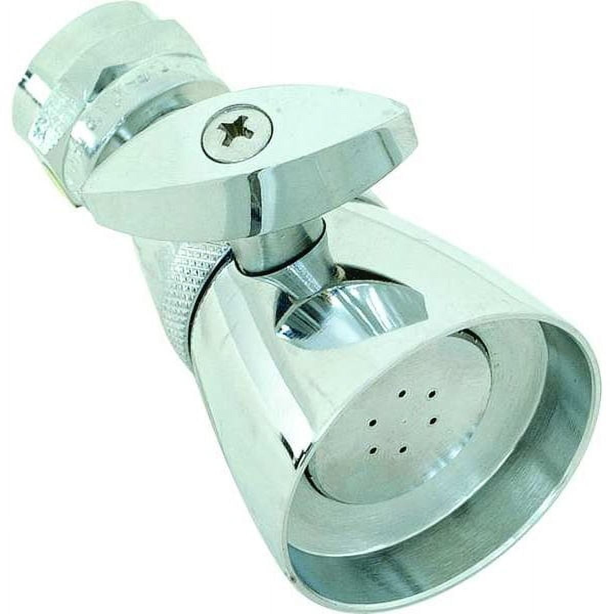 Ez-Flo Chrome Cylinder Brass Shower Head 2.0 gpm