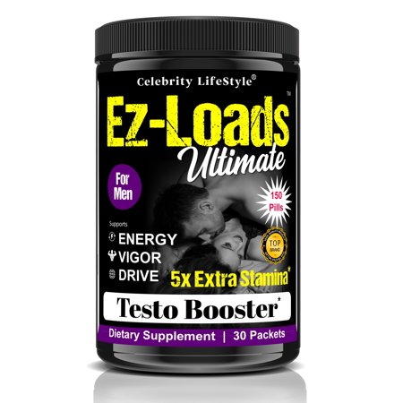 Ez-Loads Testosterone Booster Supplement for Men, Male Enhancing Libido Booster 150 Count by Aai Brand