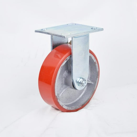 Ez Roll Casters 6 In. Polyurethane On Steel Rigid Caster