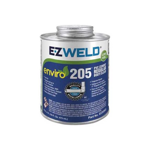 Ez Weld Pipe Cement,16 fl oz,Clear EZ30503N