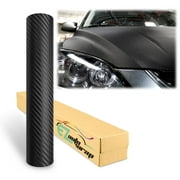 EzAuto Wrap 3D Carbon Fiber Textured Black Matte Car, Auto, Motorcycle Vehicle Sticker Decal Vinyl Wrap Film Sheet Decoration