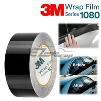 EzAuto Wrap 3M 1080 Glossy Black Vinyl Wrap Kit, 2"x25FT, Exterior Automotive Accessories