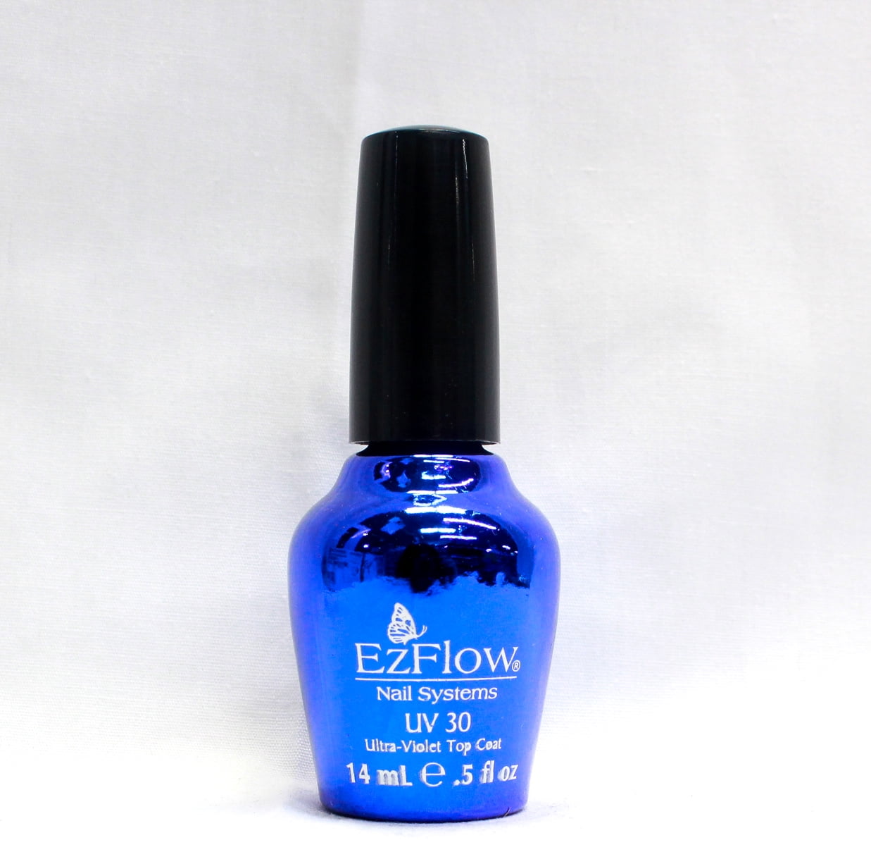 EzFlow Never Yellow Top Coat Nagellack – 14 Ml, Versiegelt Acryl & Gel, Verhindert Vergilben & Verleiht Dauerhaften Glanz