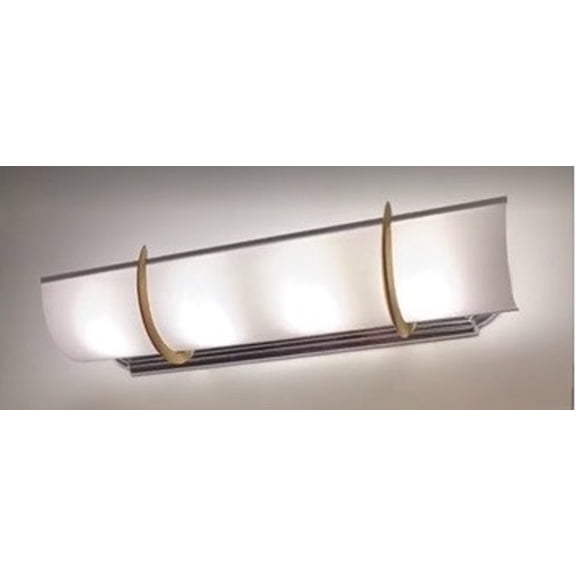 EzLightWraps 3-Light Metallic LED Vanity Light with White Glass Shade