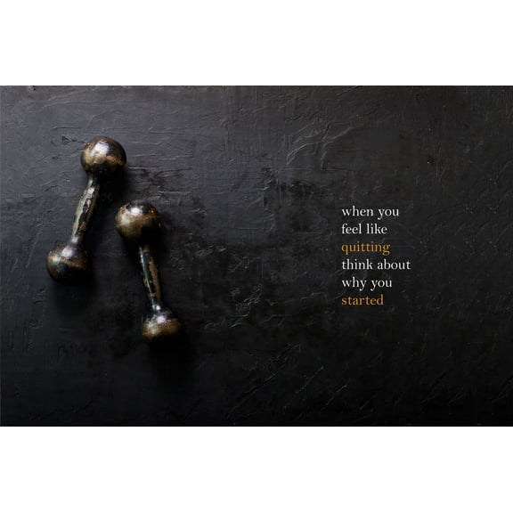 EzPosterPrints - Bodybuilding Men Girl Fitness Workout Quotes Motivational Inspirational Muscle Gym Posters - Wall Art Print for Home Office Gym - MOTIVATION-QUOTE-6 - 18X12 inches