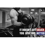 EzPosterPrints - Bodybuilding Men Girl Fitness Workout Quotes Motivational Inspirational Muscle Gym Posters - Wall Art Print for Home Office Gym - MOTIVATION-QUOTE-5 - 18X12 inches