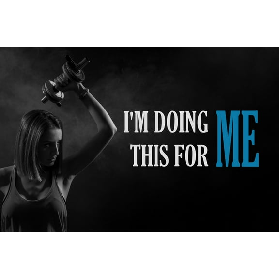 EzPosterPrints - Bodybuilding Men Girl Fitness Workout Quotes Motivational Inspirational Muscle Gym Posters - Wall Art Print for Home Office Gym - MOTIVATION-QUOTE-23 - 24X16 inches