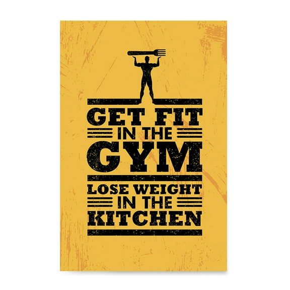 EzPosterPrints - Gym Inspiration Motivation Quotes - Poster Printing - Inspirational Motivational Wall Art Print for Home Office Decor - Get Fit 2 - 12X18 inches