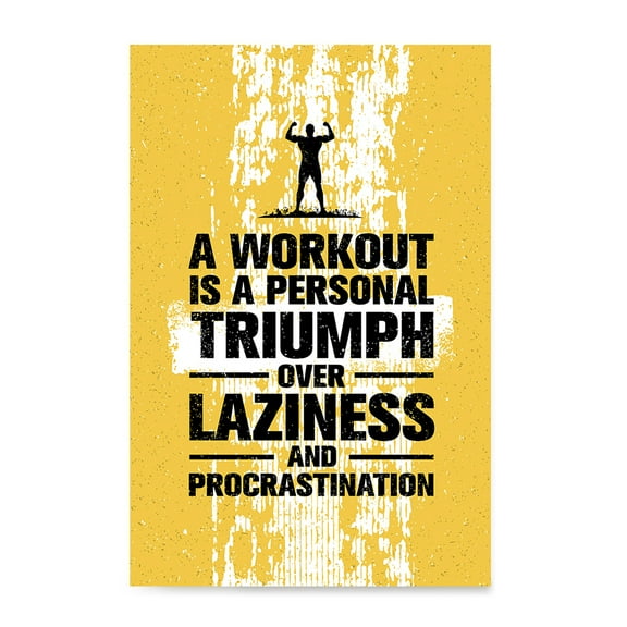 EzPosterPrints - Gym Inspiration Motivation Quotes - Poster Printing - Inspirational Motivational Wall Art Print for Home Office Decor - Laziness - 12X18 inches