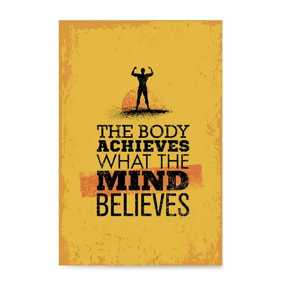 EzPosterPrints - Gym Inspiration Motivation Quotes - Poster Printing - Inspirational Motivational Wall Art Print for Home Office Decor - Mind - 12X18 inches
