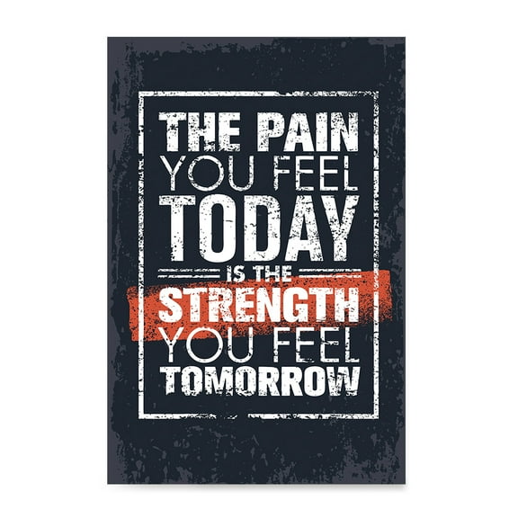 EzPosterPrints - Gym Inspiration Motivation Quotes - Poster Printing - Inspirational Motivational Wall Art Print for Home Office Decor - The Pain - 12X18 inches